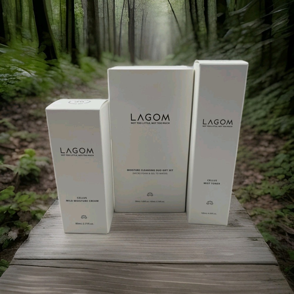 Lagom Cellus Cleanser, Mist Toner & Moisture Cream Set Healthy PH Level